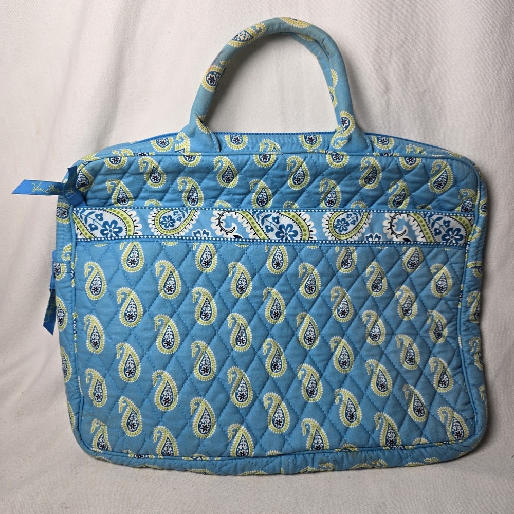 Vera Bradley‎ Laptop Bag Bermuda Blue Paisley Travel Case - Retired Design